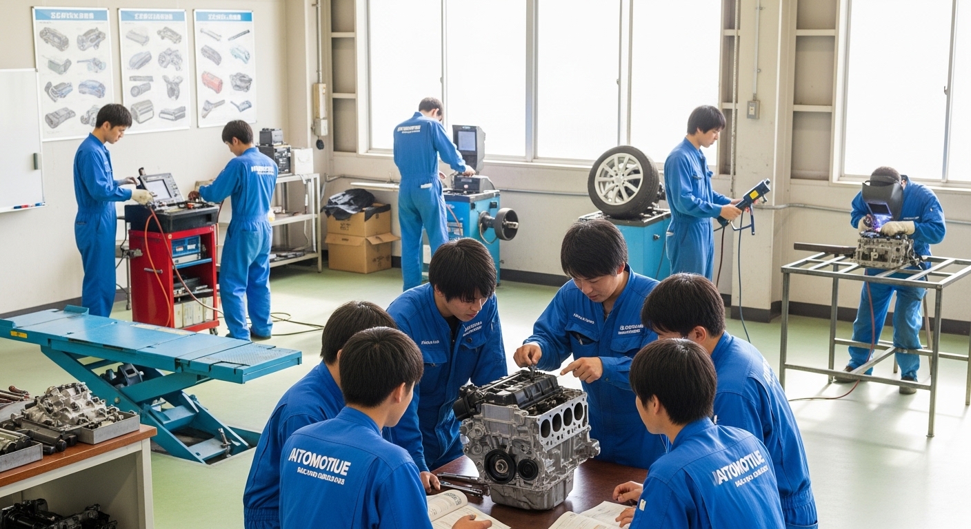 自動車短期大学とは？専門学校との違いと進学メリットを解説